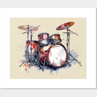 abstract drumset Posters and Art